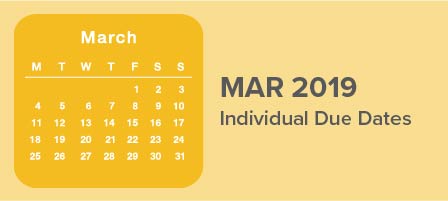 March 2019 Individual Due Dates