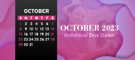 October 2023 Individual Due Dates