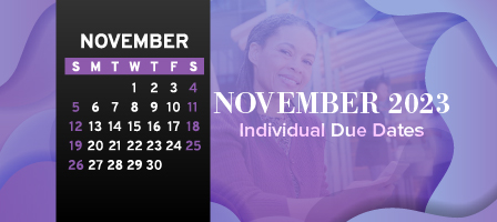 November 2023 Individual Due Dates